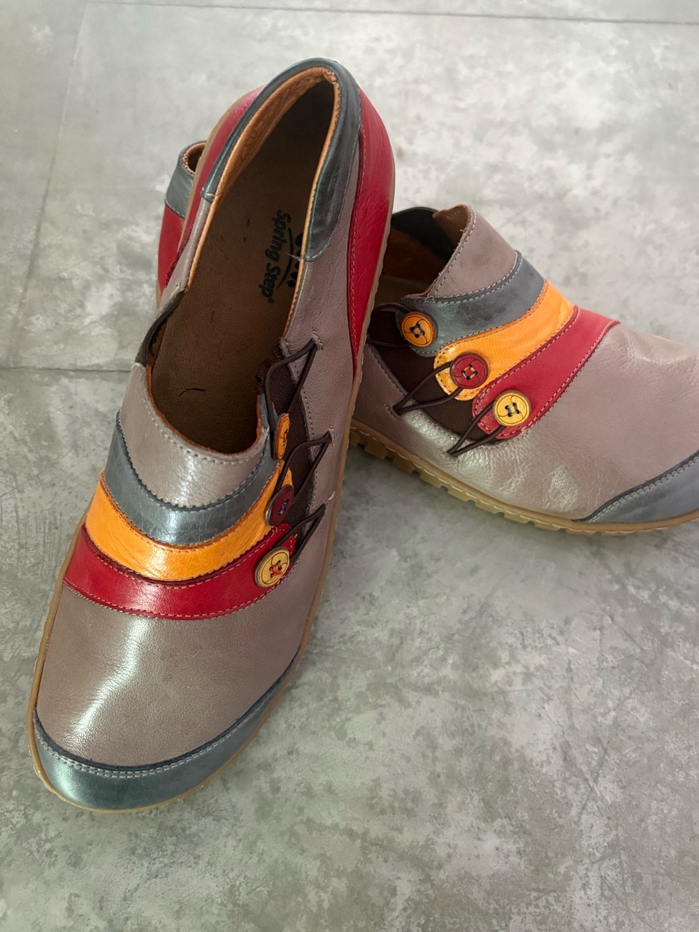Spring Step Women's Neeta slip-on shoes in a multi-color leather - Picture 5 of 10